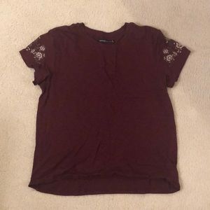 Abercrombie & Fitch floral embroidered shirt